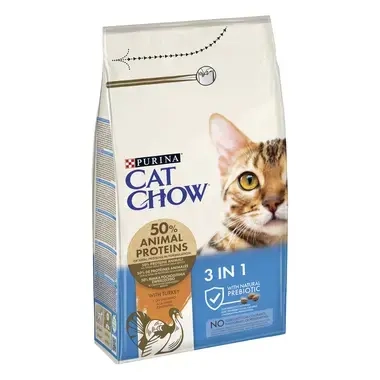 CAT CHOW 3in1 pulykával száraz macskaeledel felnőtt macskáknak