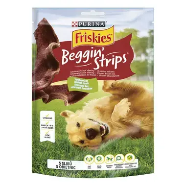 FRISKIES Beggin' Strips bacon ízű kutya jutalomfalat