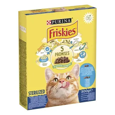 FRISKIES Steril lazaccal ivartalanított macskáknak száraz eledel felnőtt macskáknak