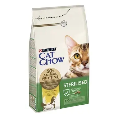 CAT CHOW Sterilised csirkében gazdag száraz macskaeledel ivartalanított macskáknak