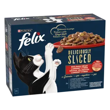 Felix Deliciously Sliced házias nedves macskaeledel